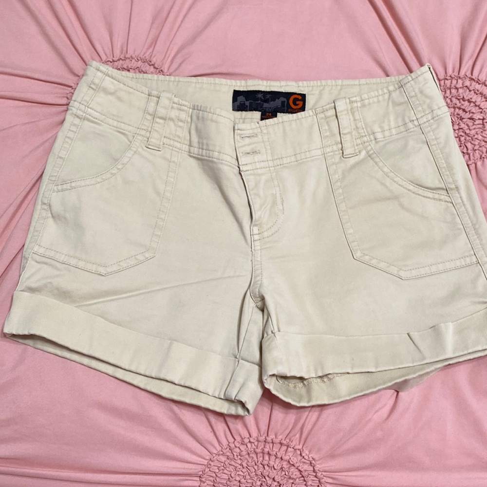 G by GUESS Ivory Shorts-Size 24